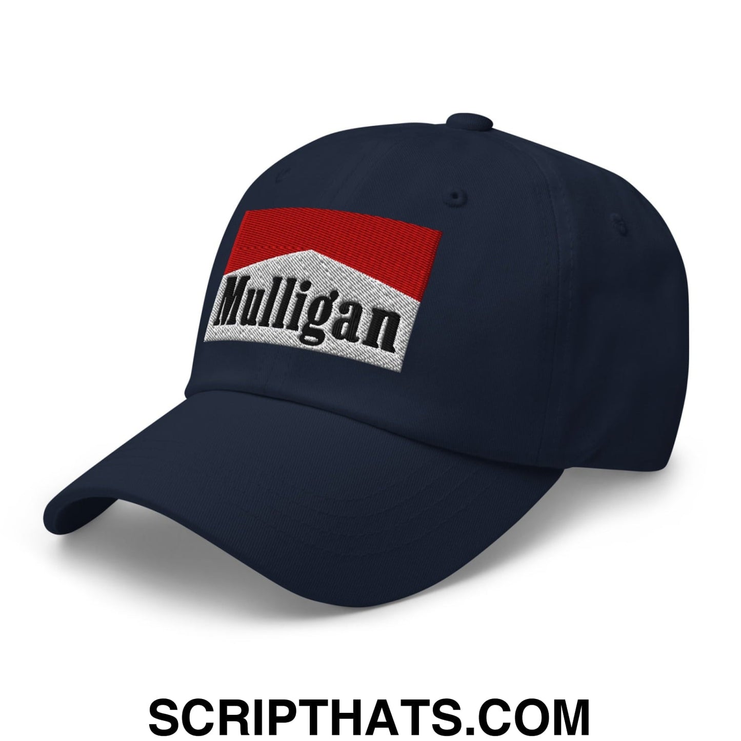 Mulligan Cigarette Red Embroidered Unstructured Golf Dad Hat