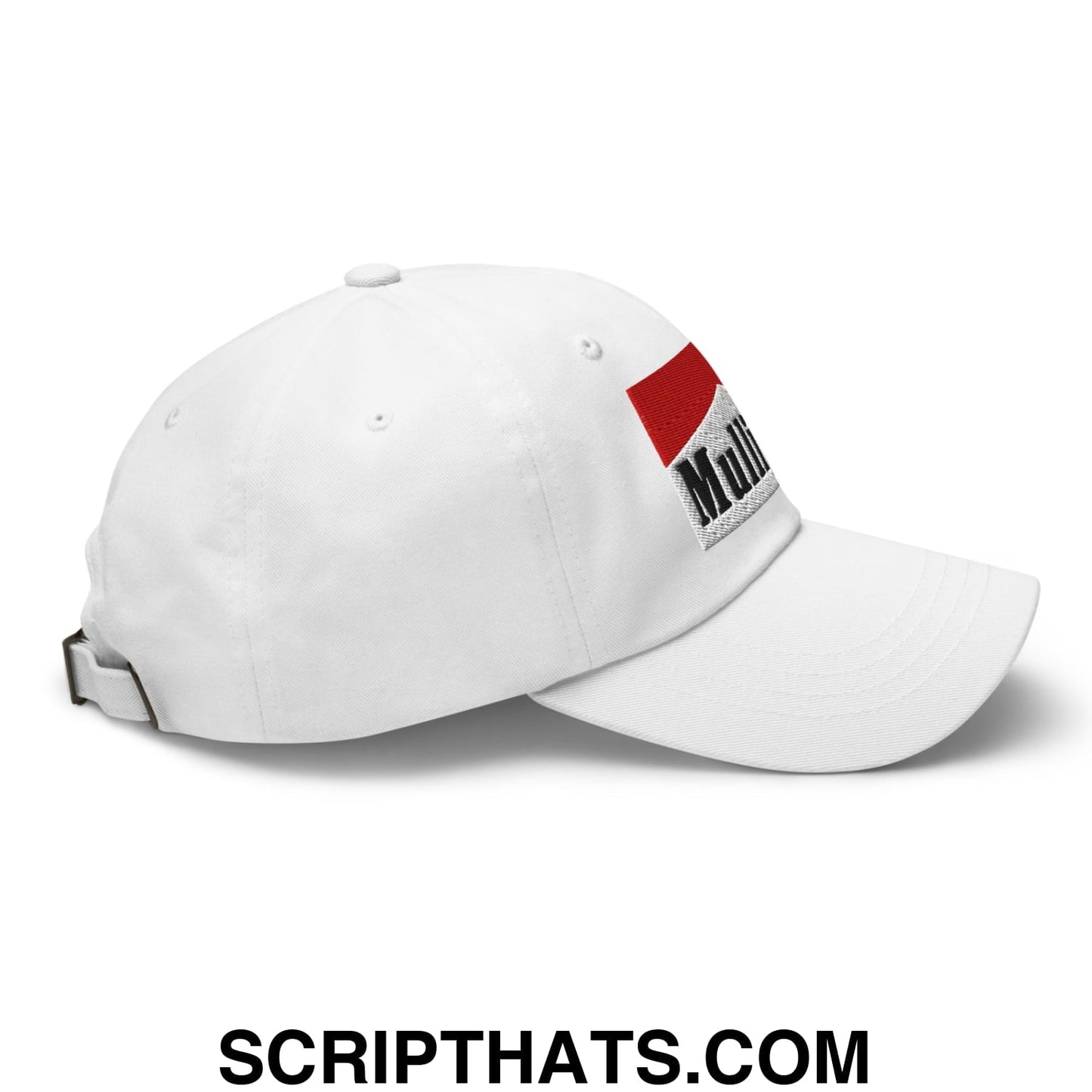Mulligan Cigarette Red Embroidered Unstructured Golf Dad Hat