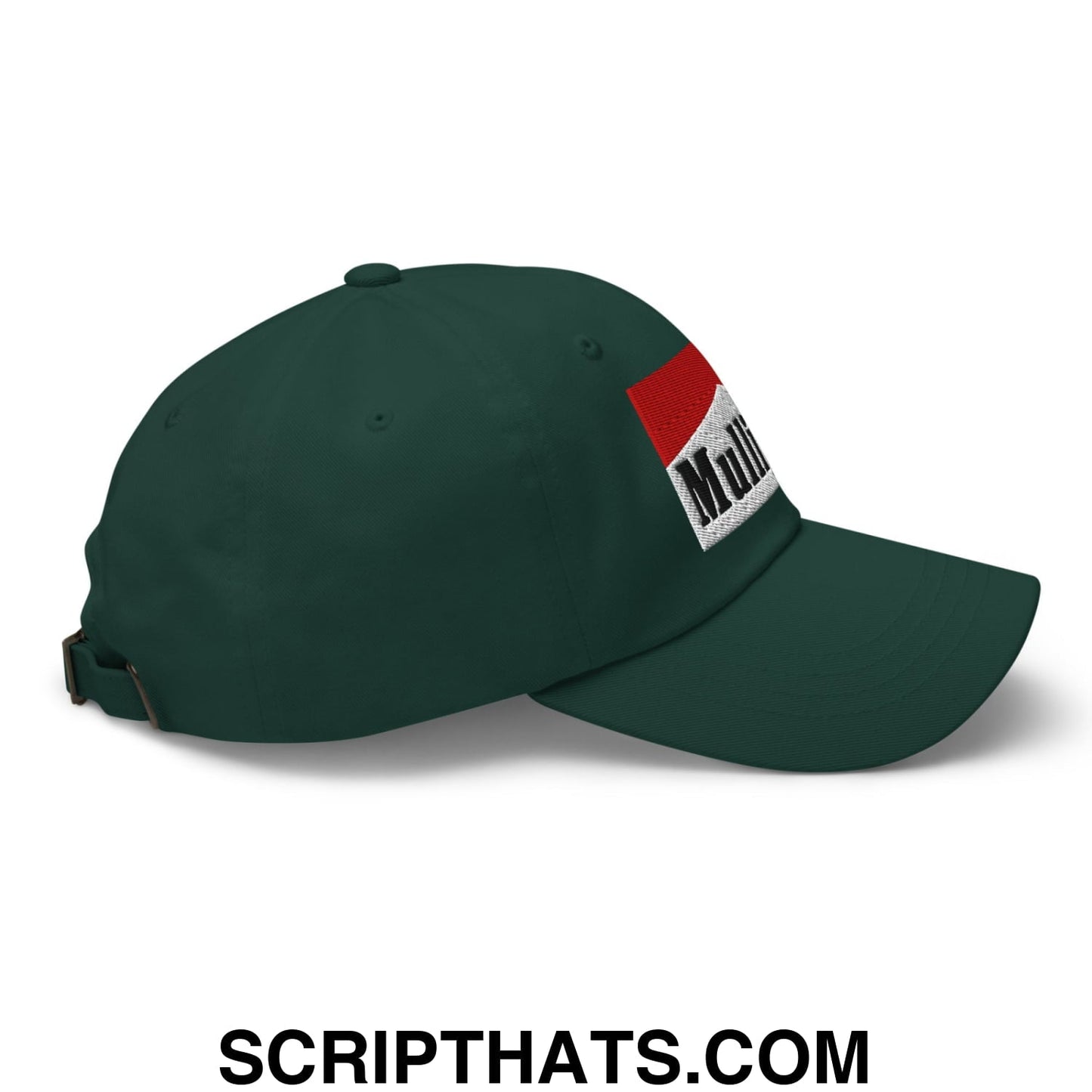 Mulligan Cigarette Red Embroidered Unstructured Golf Dad Hat