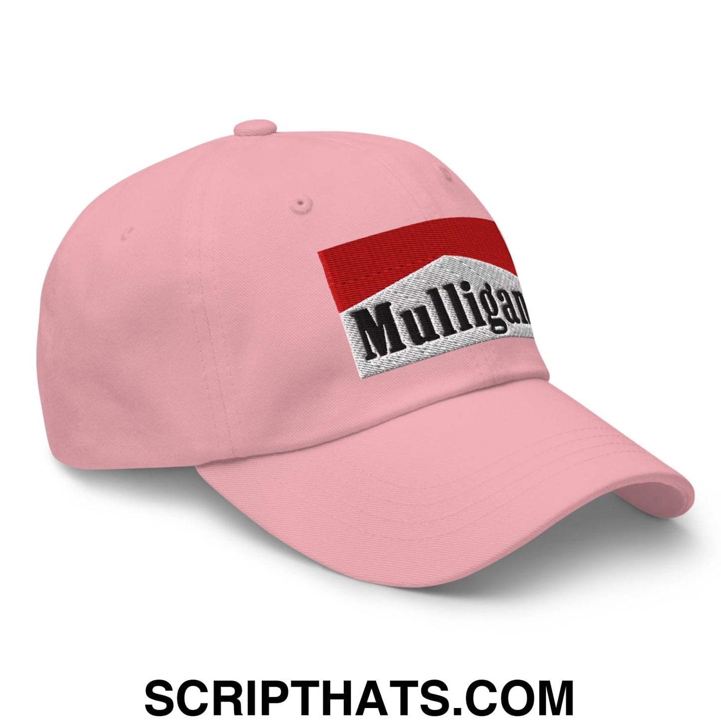 Mulligan Cigarette Red Embroidered Unstructured Golf Dad Hat