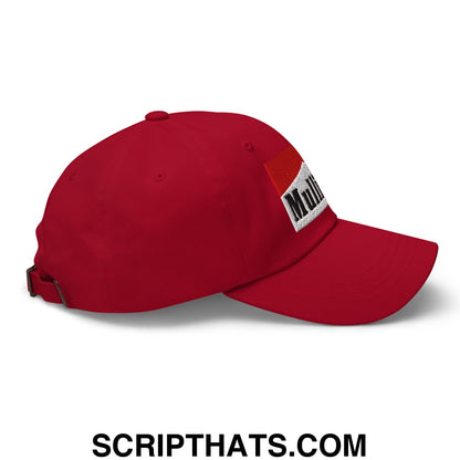 Mulligan Cigarette Red Embroidered Unstructured Golf Dad Hat