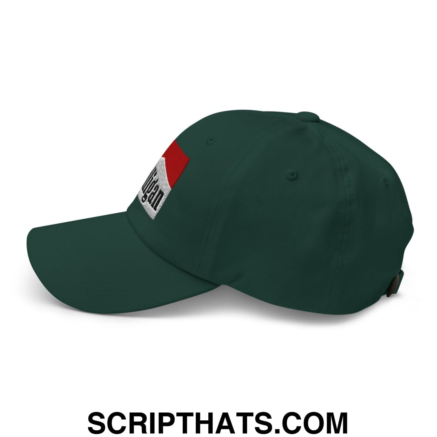Mulligan Cigarette Red Embroidered Unstructured Golf Dad Hat