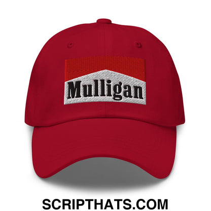 Mulligan Cigarette Red Embroidered Unstructured Golf Dad Hat