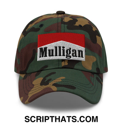 Mulligan Cigarette Red Embroidered Unstructured Golf Dad Hat
