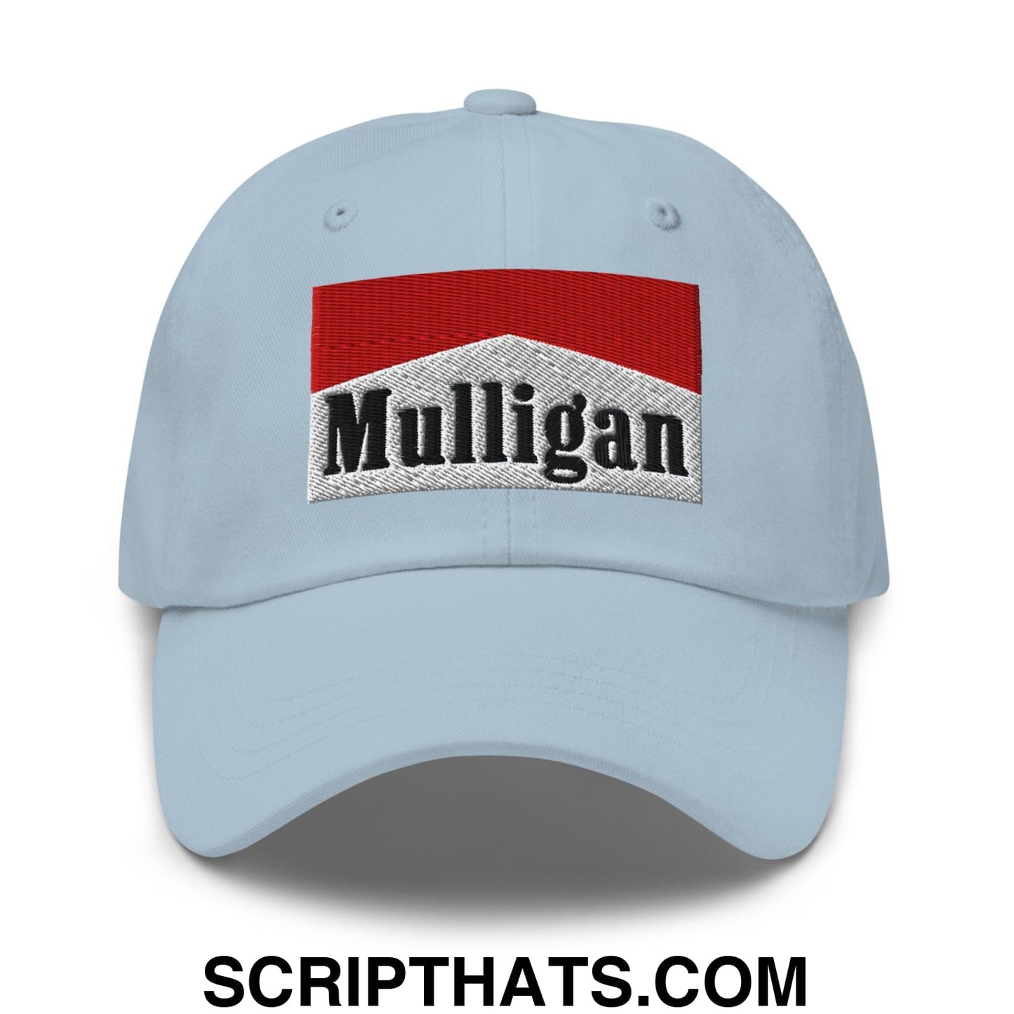 Mulligan Cigarette Red Embroidered Unstructured Golf Dad Hat