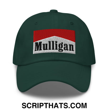 Mulligan Cigarette Red Embroidered Unstructured Golf Dad Hat