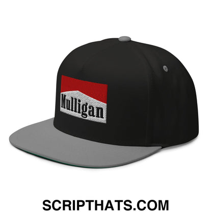 Mulligan Cigarette Red Flat Brim Bill 5 Panel Golf Snapback Hat