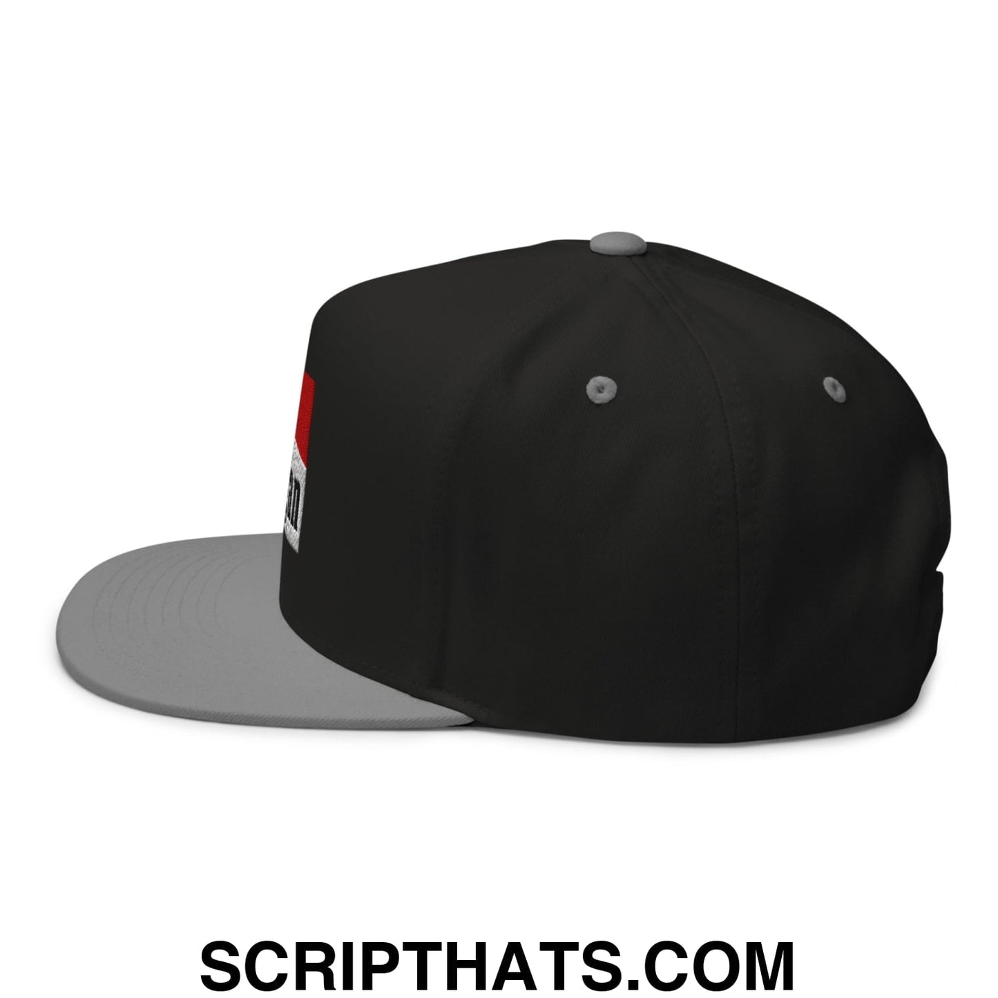 Mulligan Cigarette Red Flat Brim Bill 5 Panel Golf Snapback Hat