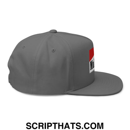 Mulligan Cigarette Red Flat Brim Bill 5 Panel Golf Snapback Hat