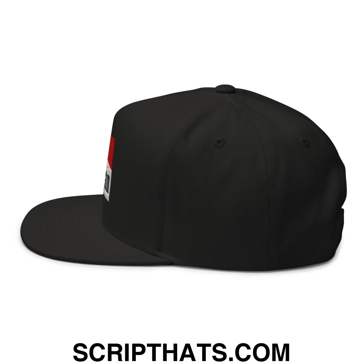 Mulligan Cigarette Red Flat Brim Bill 5 Panel Golf Snapback Hat