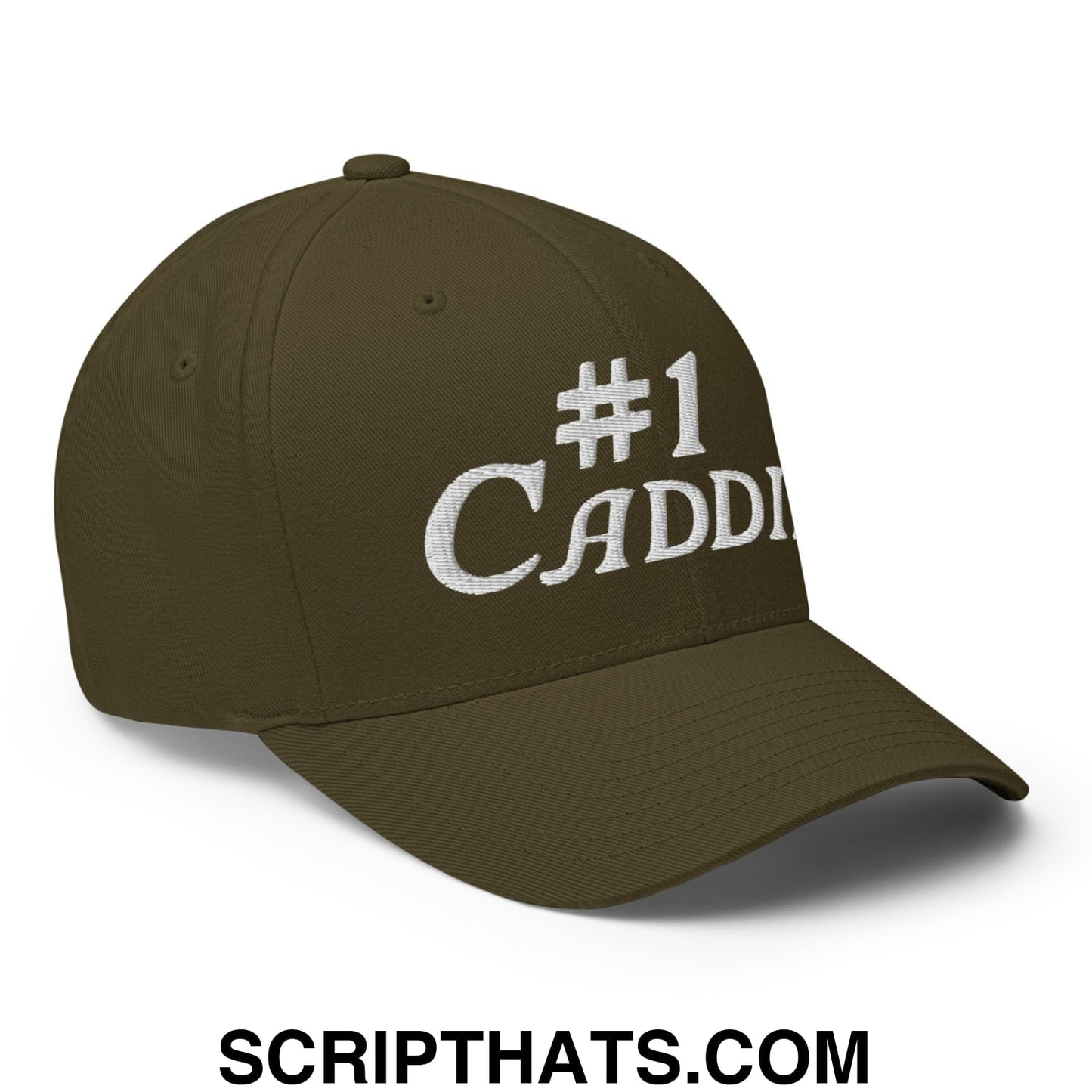 Number 1 Caddie Embroidered Stretch Fit Golf Hat