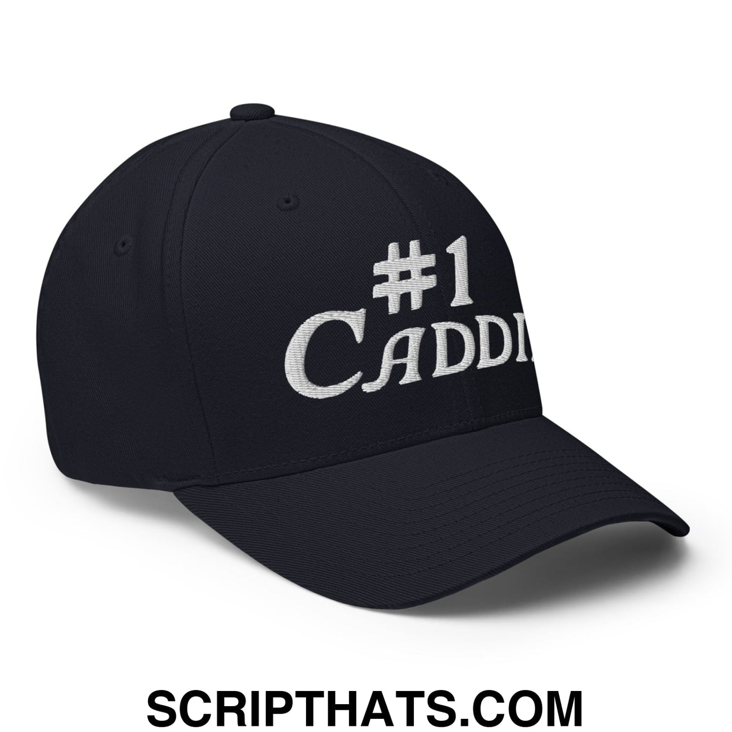 Number 1 Caddie Embroidered Stretch Fit Golf Hat