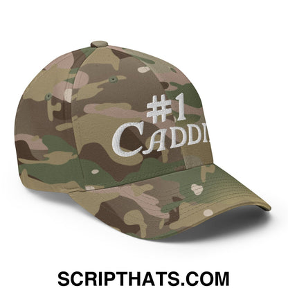 Number 1 Caddie Embroidered Stretch Fit Golf Hat