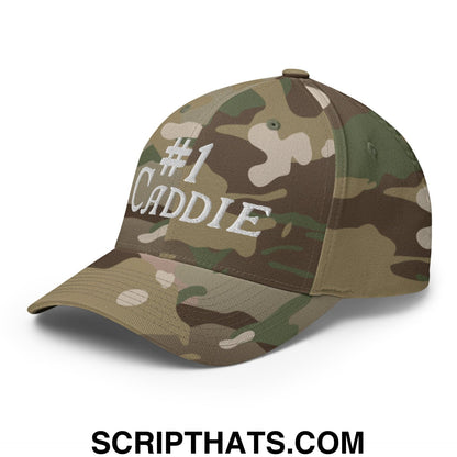 Number 1 Caddie Embroidered Stretch Fit Golf Hat