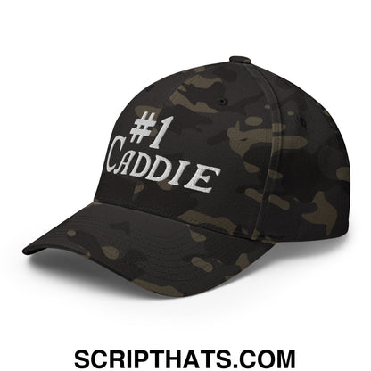 Number 1 Caddie Embroidered Stretch Fit Golf Hat
