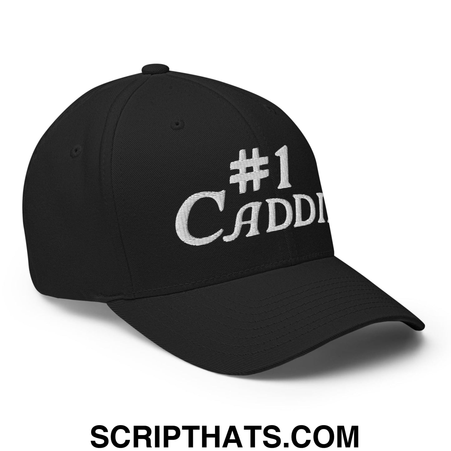 Number 1 Caddie Embroidered Stretch Fit Golf Hat