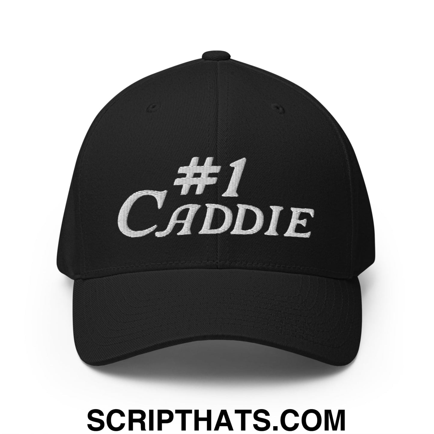 Number 1 Caddie Embroidered Stretch Fit Golf Hat