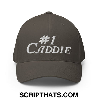 Number 1 Caddie Embroidered Stretch Fit Golf Hat
