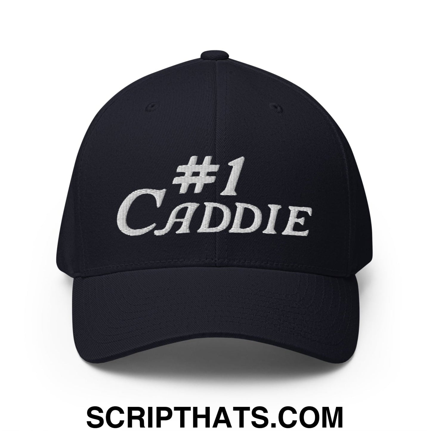 Number 1 Caddie Embroidered Stretch Fit Golf Hat