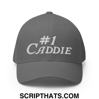 Number 1 Caddie Embroidered Stretch Fit Golf Hat