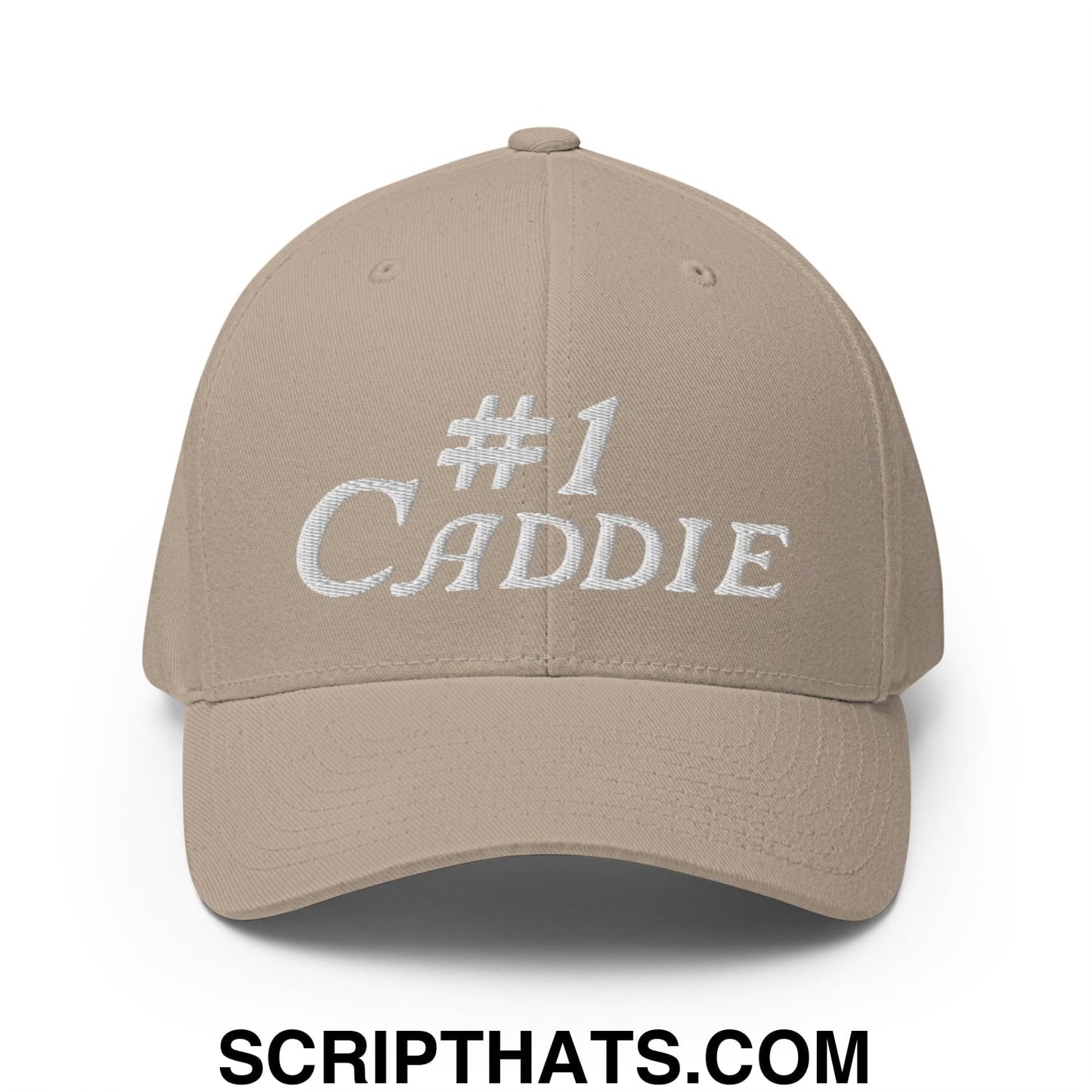Number 1 Caddie Embroidered Stretch Fit Golf Hat
