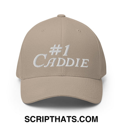 Number 1 Caddie Embroidered Stretch Fit Golf Hat
