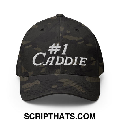 Number 1 Caddie Embroidered Stretch Fit Golf Hat