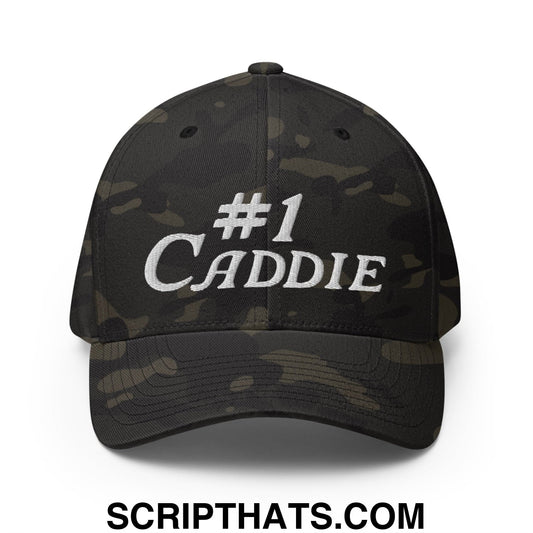 Number 1 Caddie Embroidered Stretch Fit Golf Hat
