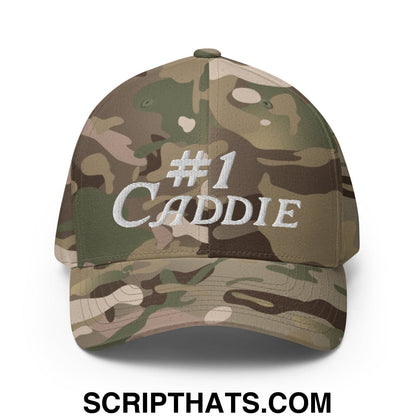 Number 1 Caddie Embroidered Stretch Fit Golf Hat