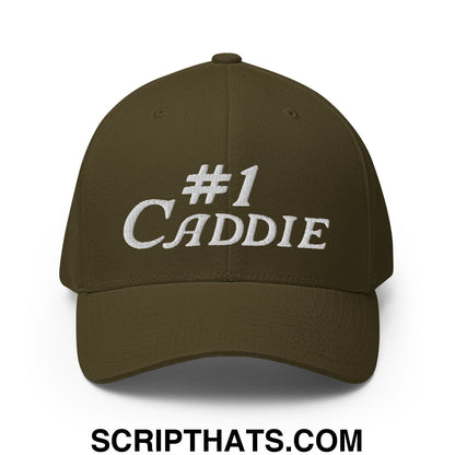 Number 1 Caddie Embroidered Stretch Fit Golf Hat