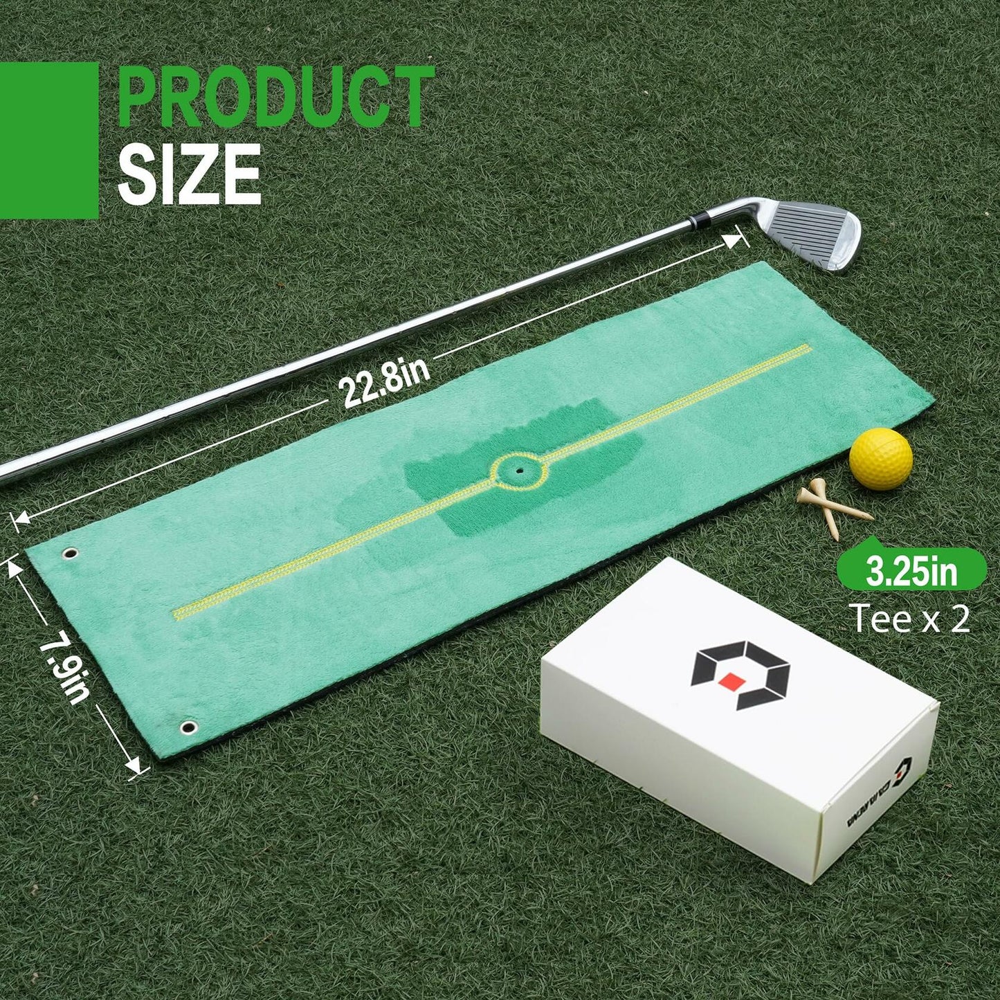 GAIARENA Golf Hitting Mat Swing Path Feedback Outdoor Training Mat Accessories