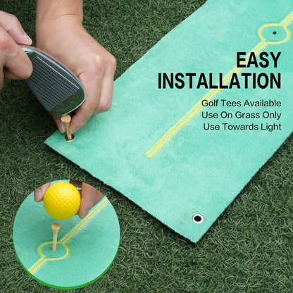 GAIARENA Golf Hitting Mat Swing Path Feedback Outdoor Training Mat Accessories