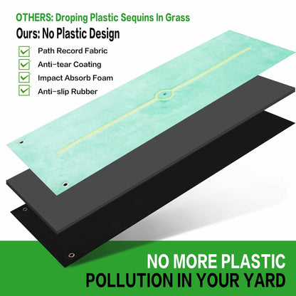 GAIARENA Golf Hitting Mat Swing Path Feedback Outdoor Training Mat Accessories