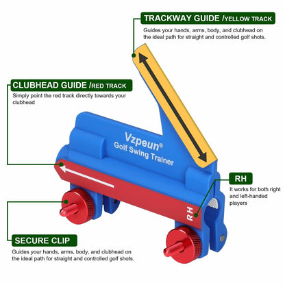 Vzpeun Golf Swing Trainer Aid Grip Alignment Sticks Portable Blue