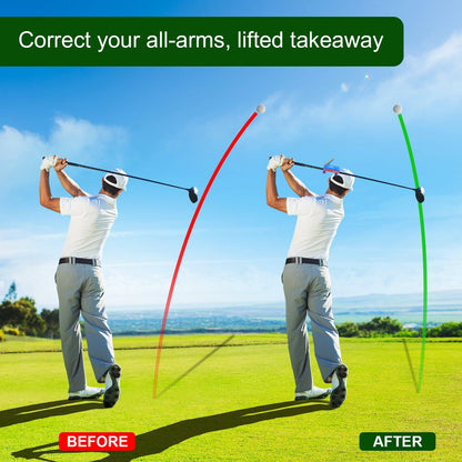 Vzpeun Golf Swing Trainer Aid Grip Alignment Sticks Portable Blue