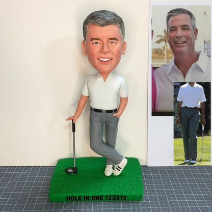 Personalized Golf Bobblehead Playing Golf
