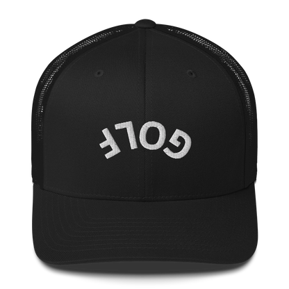 Upside Down Golf Arch Trucker Cap