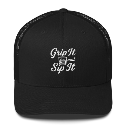 Grip It and Sip It Trucker Hat – Classic Golf Style with a Twist