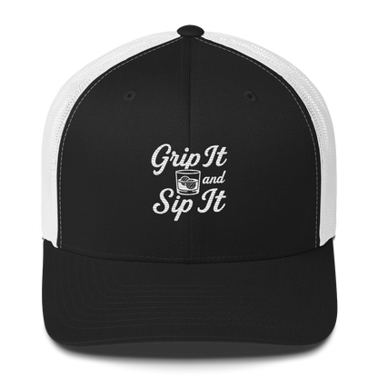 Grip It and Sip It Trucker Hat – Classic Golf Style with a Twist