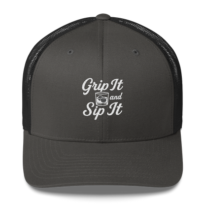Grip It and Sip It Trucker Hat – Classic Golf Style with a Twist