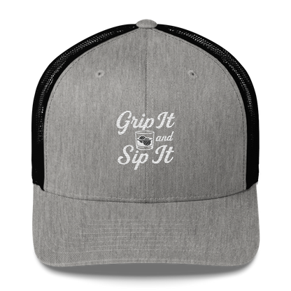 Grip It and Sip It Trucker Hat – Classic Golf Style with a Twist