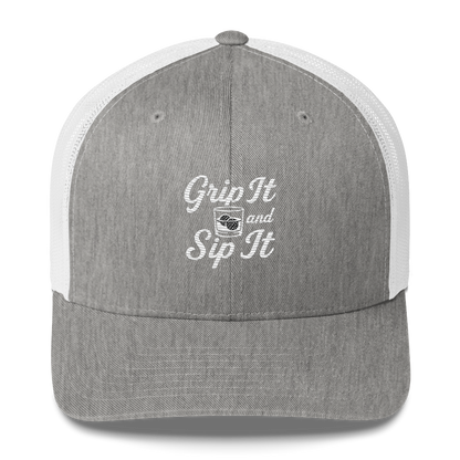 Grip It and Sip It Trucker Hat – Classic Golf Style with a Twist