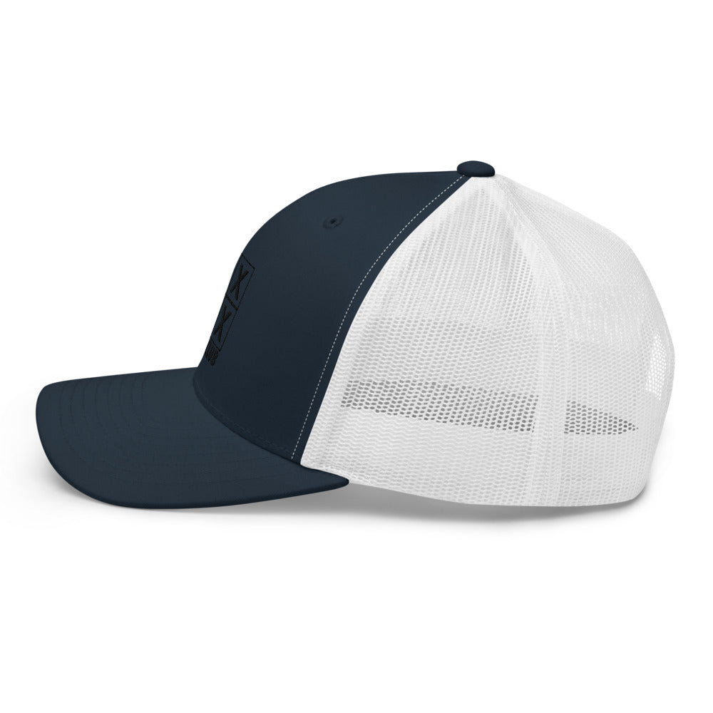 Four Box Logo Trucker Cap - Black Logo