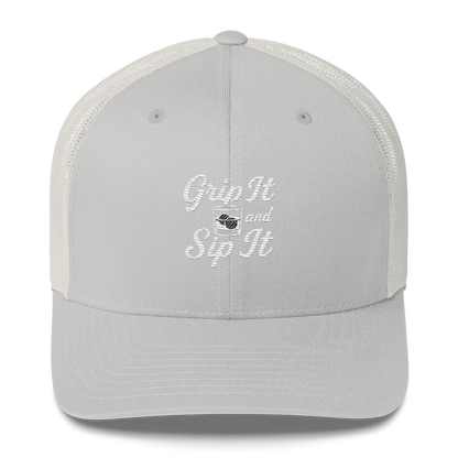 Grip It and Sip It Trucker Hat – Classic Golf Style with a Twist