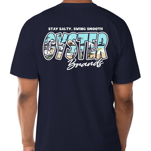 'stay salty swing smooth' tee