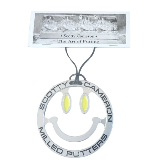 Scotty Cameron - Black/Yellow Smiley Face Bag Tag