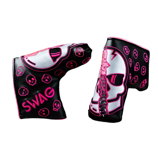 Swag Golf - Hyper Skull Brain (Pink) Blade Putter Headcover