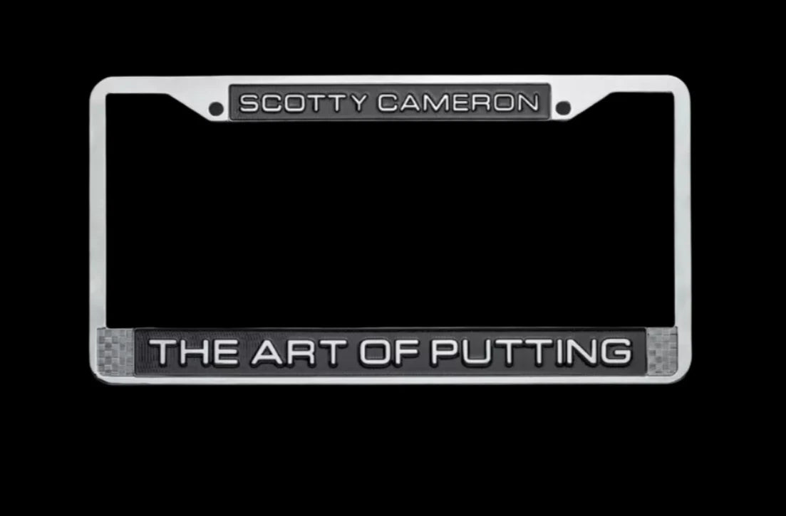 Scotty Cameron "The Art of Putting" Chrome/Black License Plate Frame