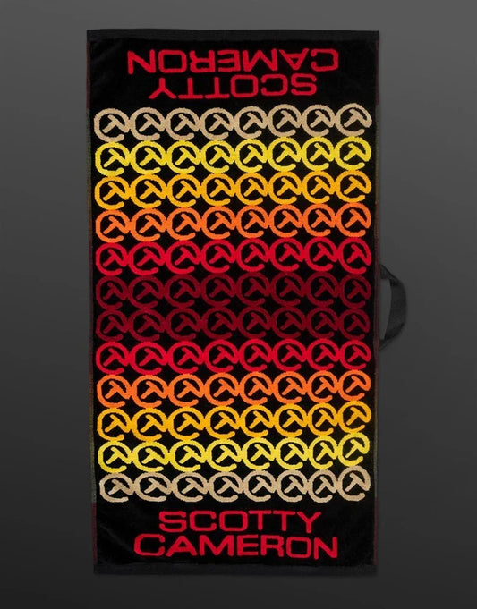 Scotty Cameron Wallpaper Circle T Golf Towel Red/Black