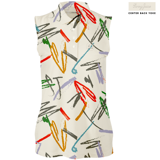 Golf Strokes Women's Sleeveless Polo - Final Sale